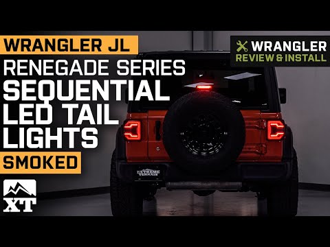 Jeep Wrangler JL Renegade Series Sequential LED Tail Lights; Smoked Lens Review & Install