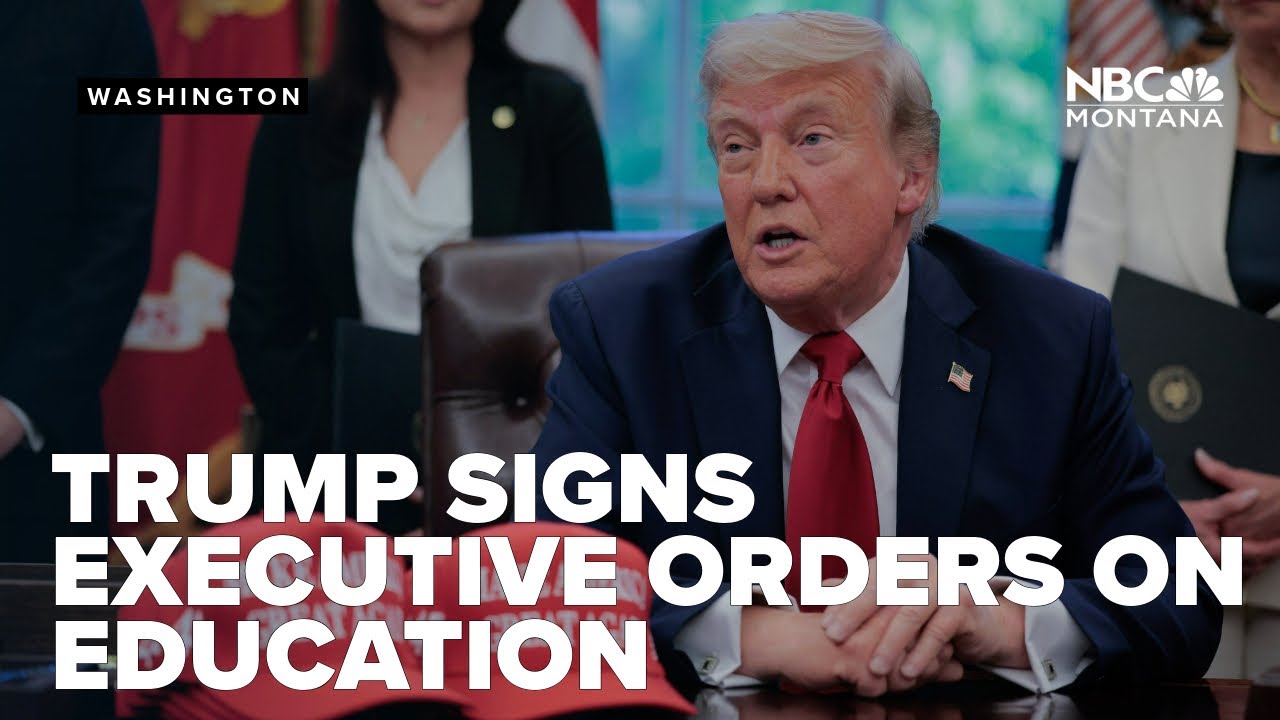 Trump signing executive orders on education in the Oval Office