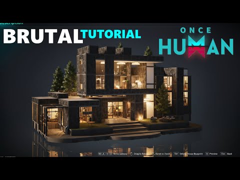 ONCE HUMAN BASE DESIGN | SPEED BUILD BRUTAL MODERN HOUSE