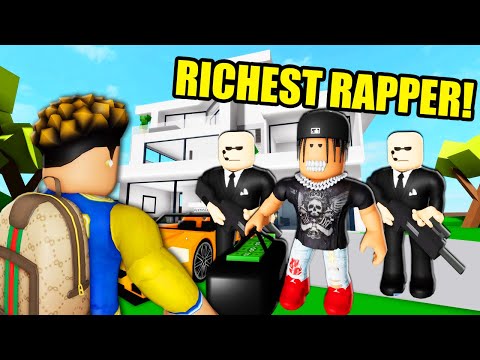 I Spent 24 HOURS With The RICHEST FAMOUS RAPPER In BROOKHAVEN RP!