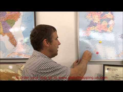 Framed maps from Global Mapping   Magnetic & Pinboard