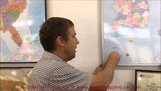 Framed maps from Global Mapping   Magnetic & Pinboard