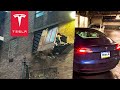 VALET DRIVER CRASHES A TESLA MODEL 3 PERFORMANCE THRU A WALL; BLAMES TESLA AUTOPILOT