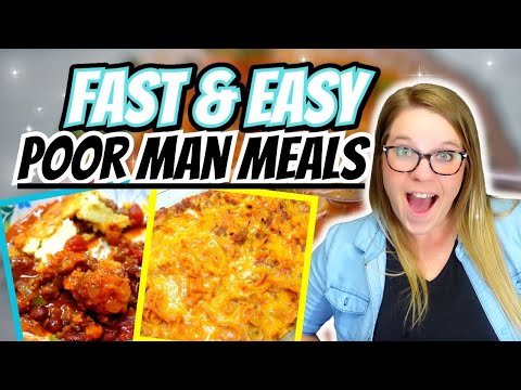 Simple & Easy Poor Man Meals | Tasty and Delicious Meals that are EXTREMELY CHEAP