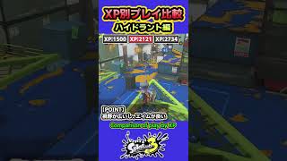 【スプラ3】XP別プレイ比較「ハイドラント」 XP2734と2121と1500を比較 #splatoon3 #スプラトゥーン3 #shorts