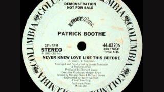 Patrick Boothe  Never Knew Love Like This Before streetwave street sounds 1982