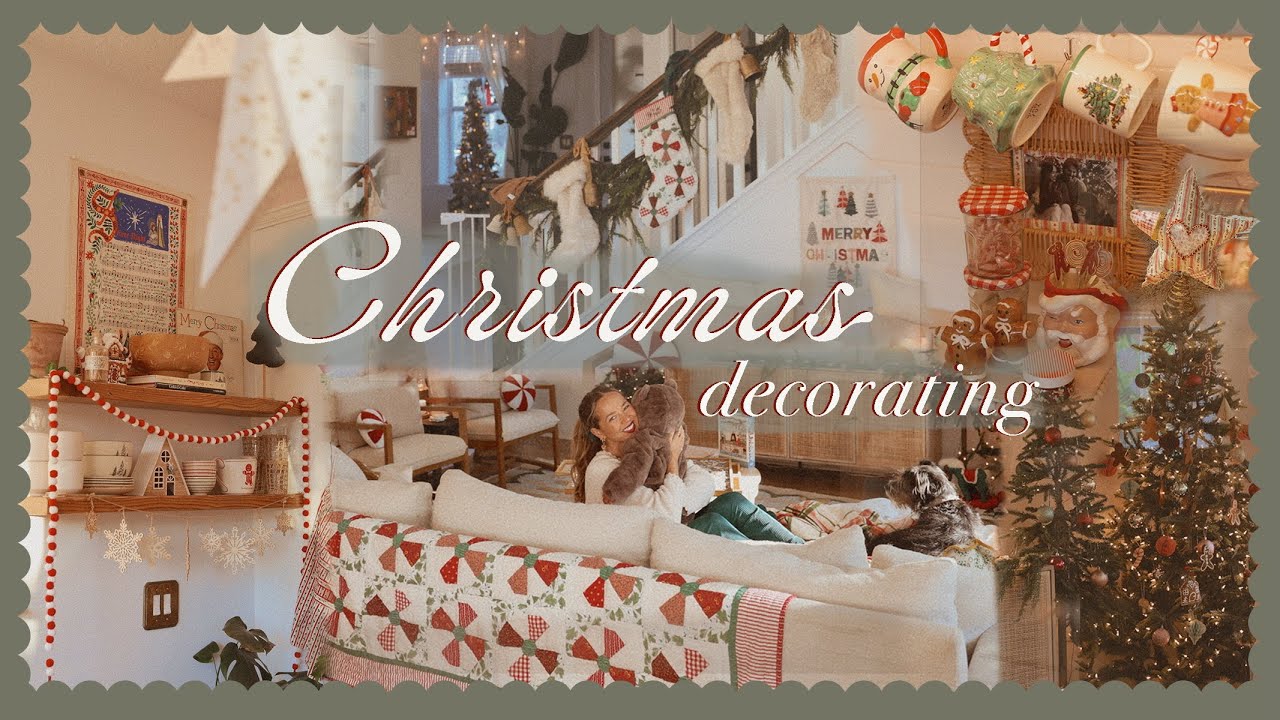 Christmas decorate with me...🎄adding simple DIYS's & cozy holiday touches!