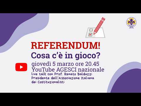 REFERENDUM! Cosa c’è in gioco? Live con il prof. Renato Balduzzi