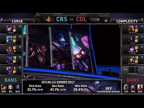 Curse vs compLexity | S4 NA LCS Summer split 2014 W6D2 | CRS vs COL G4 Full game HD