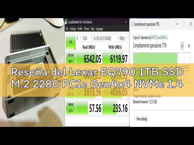Vídeo relacionado con Lexar EQ790 1TB SSD M.2 2280 PCIe Gen4x4 NVMe 1.4 SSD Interno, Velocidad hasta 7000 MB/s, para Cargas de Trabajo Intensivas y Juegos de PC PS5, Unidad de Estado Sólido Interna de Alto Rendimiento