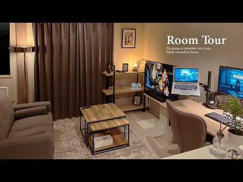 [Room Tour] Living alone. Creating a comfortable one-room space/simple ｜Japanese men's room tour