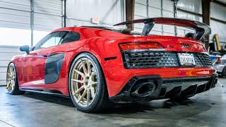 AUDI R8 V10 Carbon Fiber Wing INSTALL! | Vorsteiner
