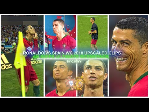 Ronaldo vs Spain WC 2018 ● 4K60FPS SCENEPACK / ● ( ADDED TOPAZ NO AE CC) FOR EDITING