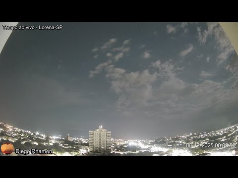 Ao vivo - Céu de Lorena-SP e Serra da Mantiqueira - 08/12/2025