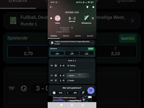 Regionalliga West Siegen gegen Rödinghausen 3:0