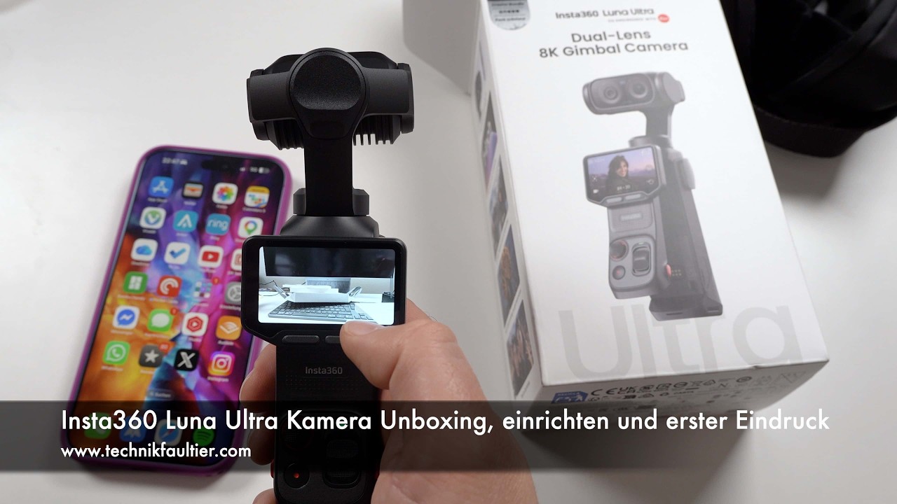 Insta360 Luna Ultra Kamera Unboxing, einrichten und erster Eindruck