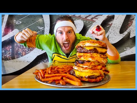This Ultimate Pizza Cheeseburger Challenge is the PERFECT Fusion!