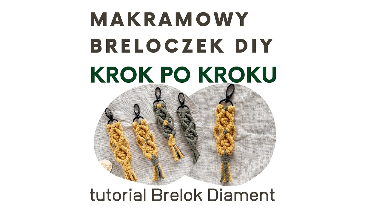 Breloczek makrama krok po kroku | darmowy wzór | makrama dla początkujących | macrame free pattern
