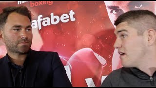 BANTER! EDDIE HEARN STARTS TALKING KELL BROOK v LIAM SMITH, THEN IN COMES LIAM SMITH TO DISCUSS!