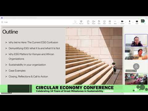 10th Annual Circular Economy Conference: ESG the real Sustainability Journey-Masterclass
