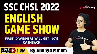SSC CHSL 2022 | English Game Show | Win A Chance to Get Free Testbook Supercoaching🎉  | Ananya Ma'am