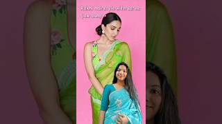 Rakhi hairstyle (using rakhi) with sree (low bun)