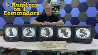 5 Monitors on a Commodore 128!