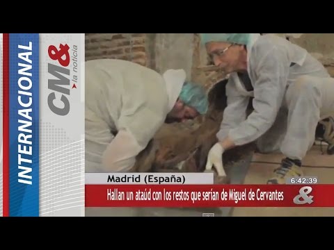 Hallan un ataúd con los restos que serían de Miguel de Cervantes