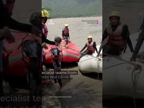 Nepal rescuers race to reach 900 missing hydropower workers | AJ #shorts