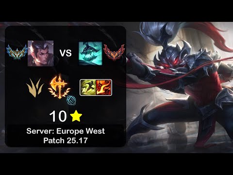 Xin Zhao Jungle vs Hecarim - EUW Challenger - Patch 25.17