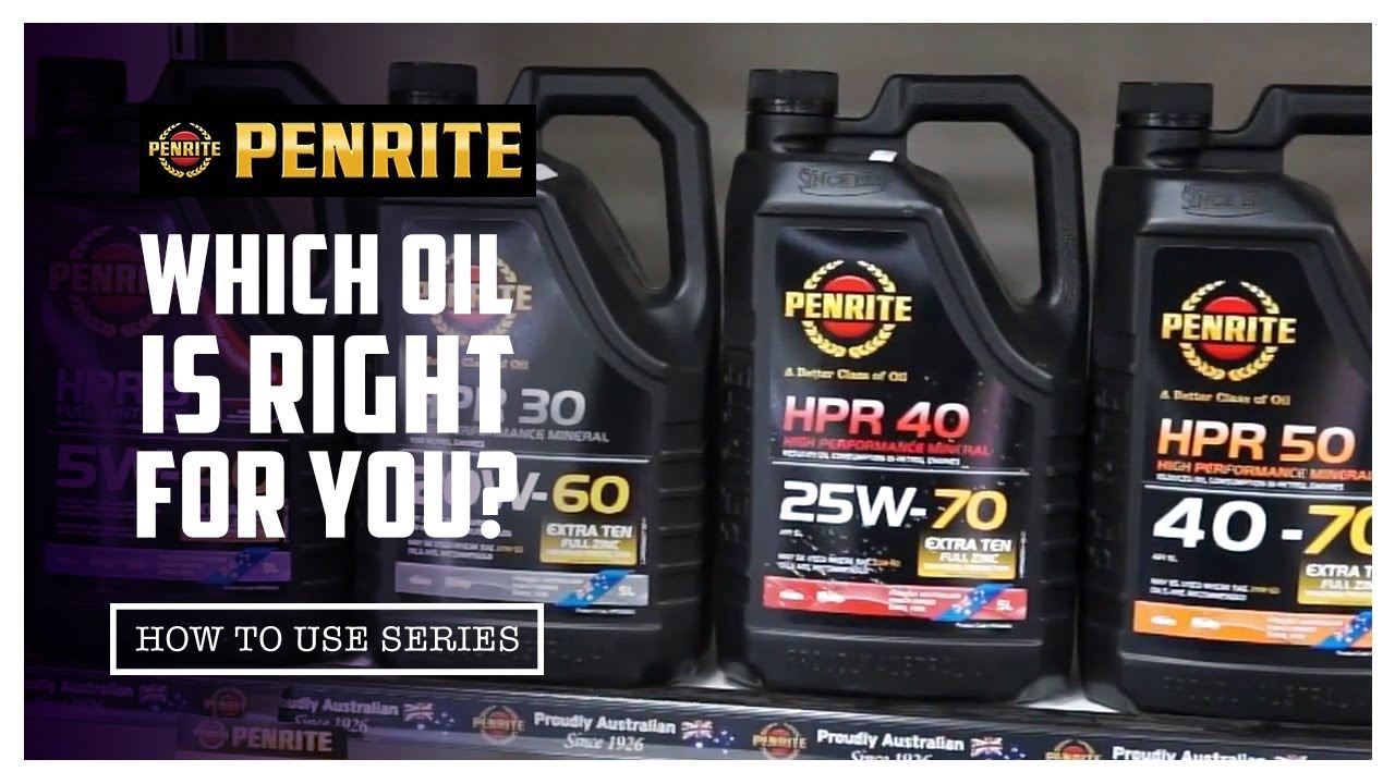 Which Penrite Oil is the Right Oil for your Vehicle