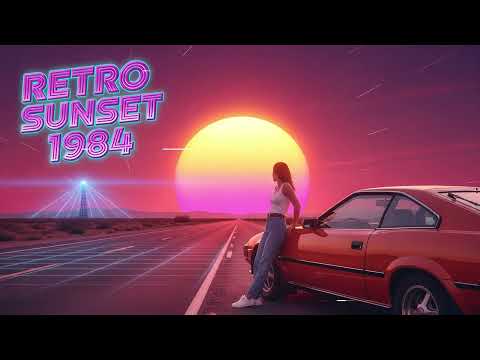 Retro Sunset 1984 – Synthwave Glow Beneath a Pastel Sky