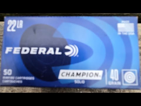 Federal Champion 22lr Ammo at 50yds