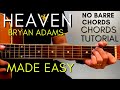 BRYAN ADAMS - HEAVEN Chords (EASY GUITAR TUTORIAL) for Acoustic Cover