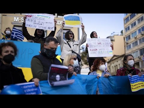 Διαδηλώσεις αλληλεγγύης στην Ουκρανία
