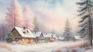 ''Merry Christmas'' Animated Snowy Winter Landscape