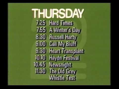 BBC2 | Continuity | 1st April 1982