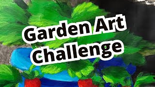 🎨 Acrylic Painting in my Sketchbook #gardenartchallenge