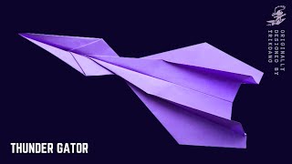 BEST PAPER AIRPLANE - How to make a Simple Paper Airplane that flies and loops | Aero Gator