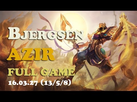 TSM Bjergsen Azir Full Game (13/5/8)