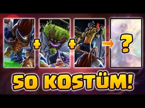 50 TANE KOSTÜM BİRLEŞTİRİRSEK NE OLUR? | ŞANSIM GERİ Mİ DÖNDÜ? | LoL