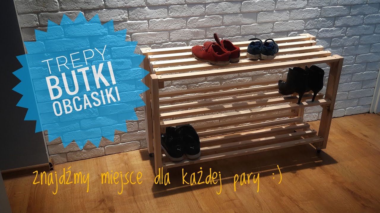 JAK ZROBIĆ DREWNIANY REGAŁ NA BUTY. Pierwszy raz praktycznie wszystko od podstaw.