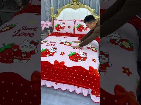 new velvet bed sheet cushion cover #bed #cushion #cover