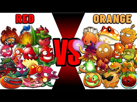 PVZ 2 - Team RED Vs. ORANGE - Who Will Win? - Team Plant Vs Team Plant!