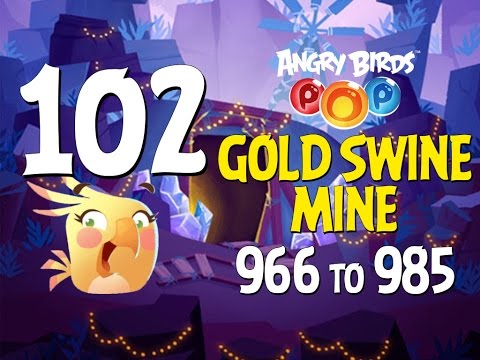 Angry Birds POP! Part 102 - Levels 966 to 985 - Gold Swine Mine - Let's Play Android, iOS