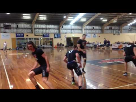 Tall SA players complete the Beep Test at the AFL State Combine at Wayville