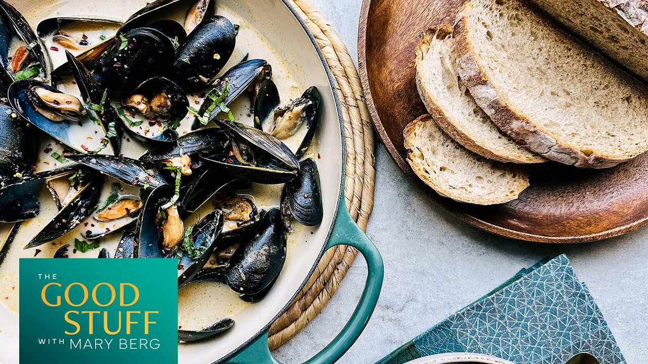 Alex Page's fennel seed and prosecco steamed mussels | The Good Stuff with Mary Berg
