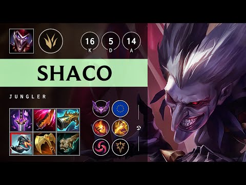 Shaco Jungle vs Zac: Unstoppable - EUW Master Patch 25.S1.1