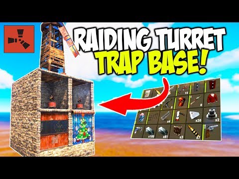 Raiding Insanely Rich AUTO-TURRET Trap Base! - Rust Solo Survival