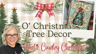 🎄 O' CHRISTMAS TREE Decor || Hand Painting and Hand Lettering || Country Christmas 2023